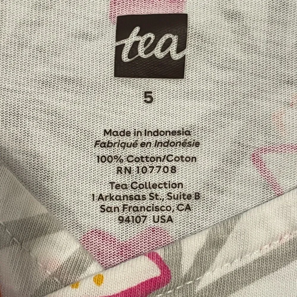 ~ Tea Dress, 5 Girls, Floral, Long Sleeve, Wrap, Pink Gray Purple Cotton Stretch